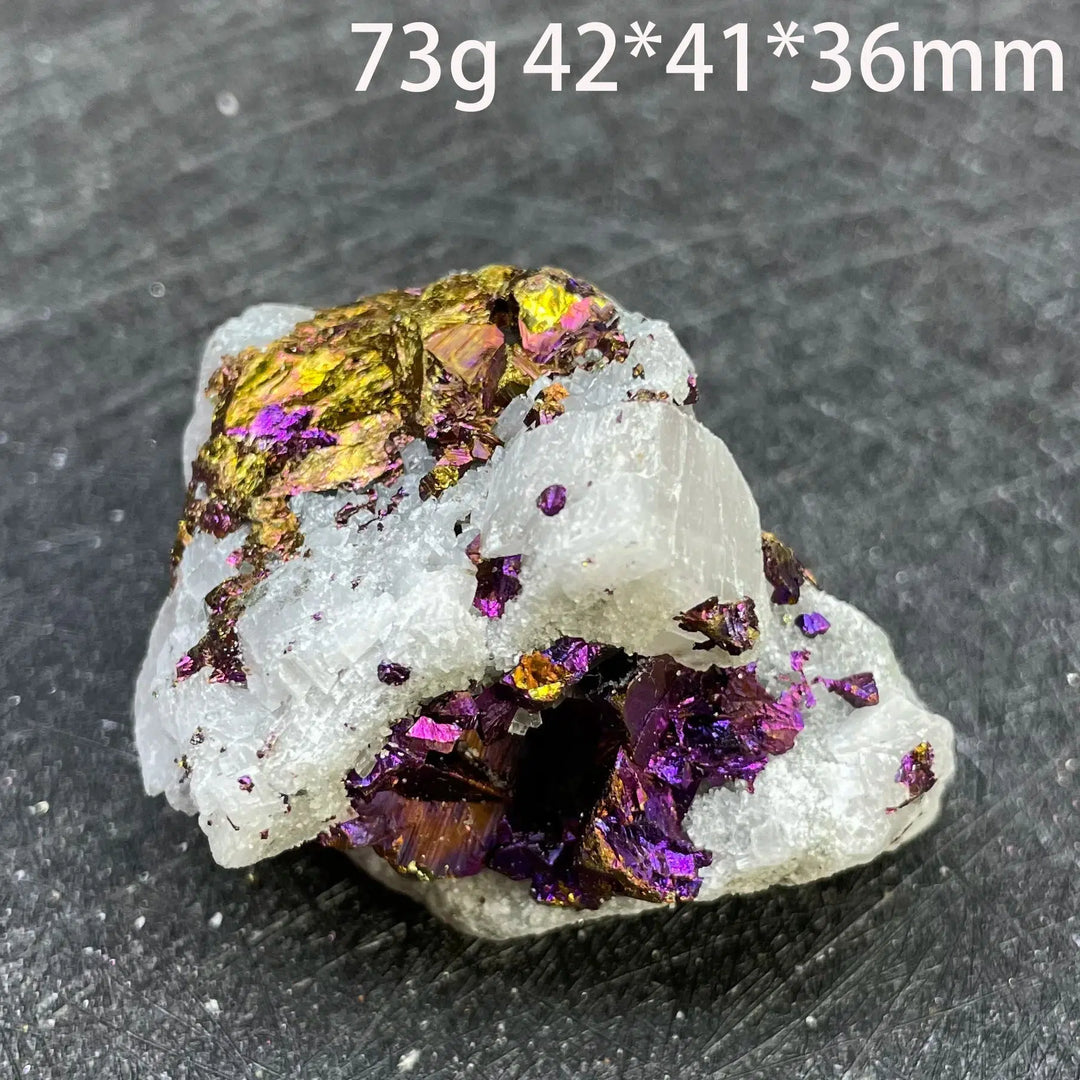 Colorful Pyrite Chalcopyrite Quartz Raw Specimen