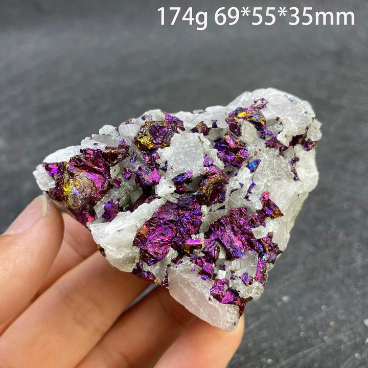 Colorful Pyrite Chalcopyrite Quartz Raw Specimen