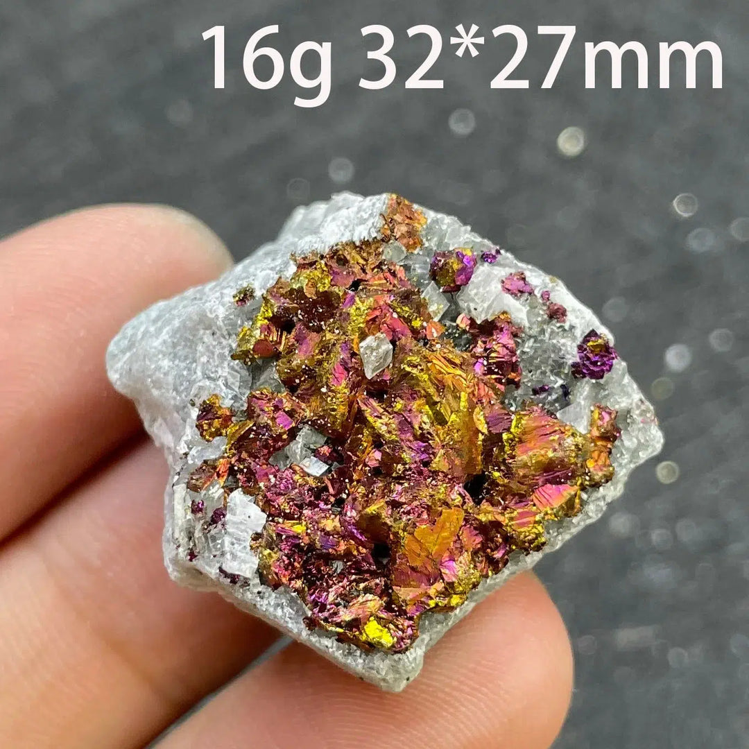 Colorful Pyrite Chalcopyrite Quartz Raw Specimen