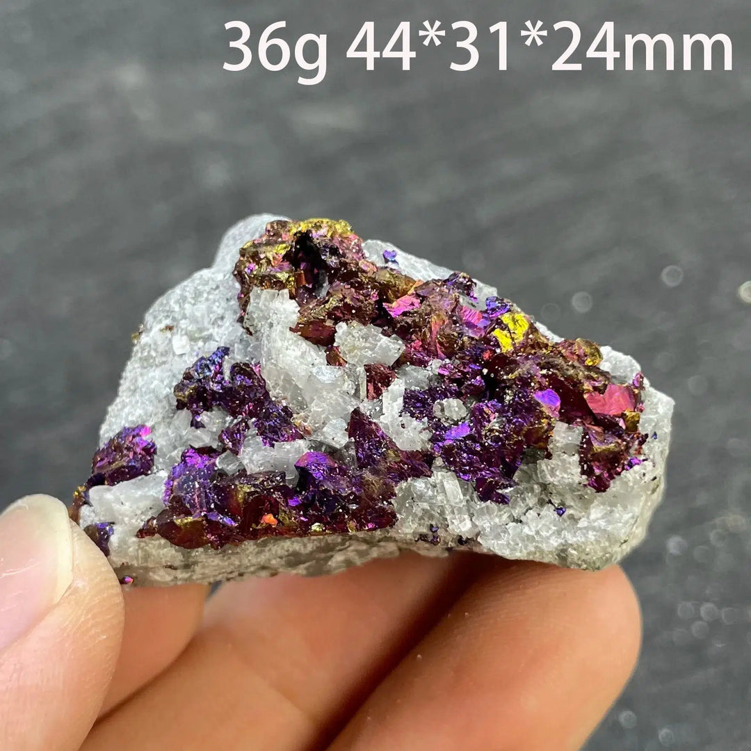 Colorful Pyrite Chalcopyrite Quartz Raw Specimen