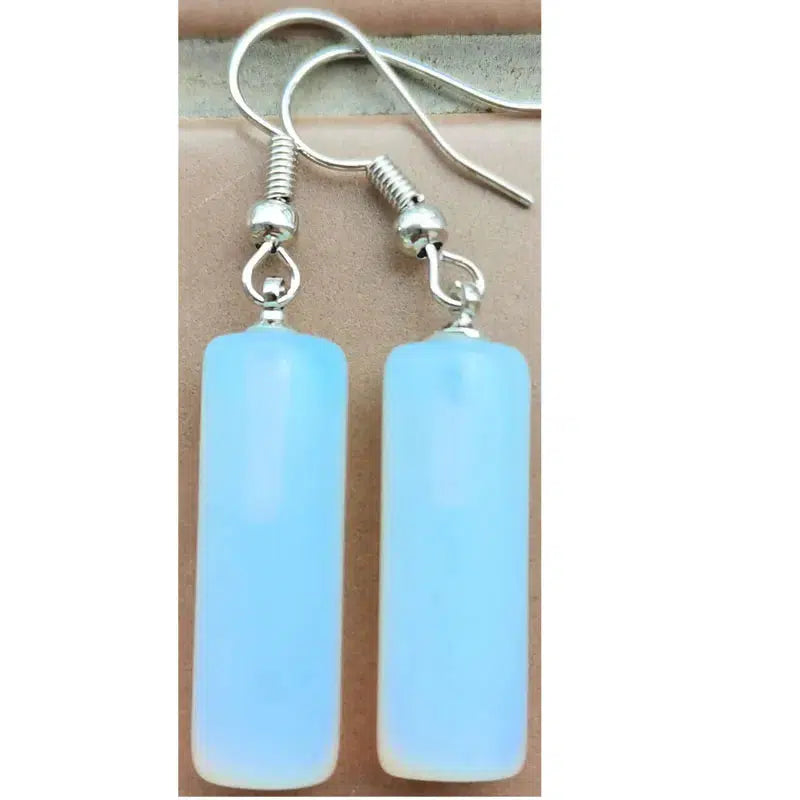 Column Crystal Dangle Earrings