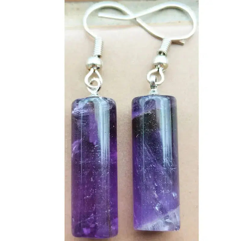 Column Crystal Dangle Earrings