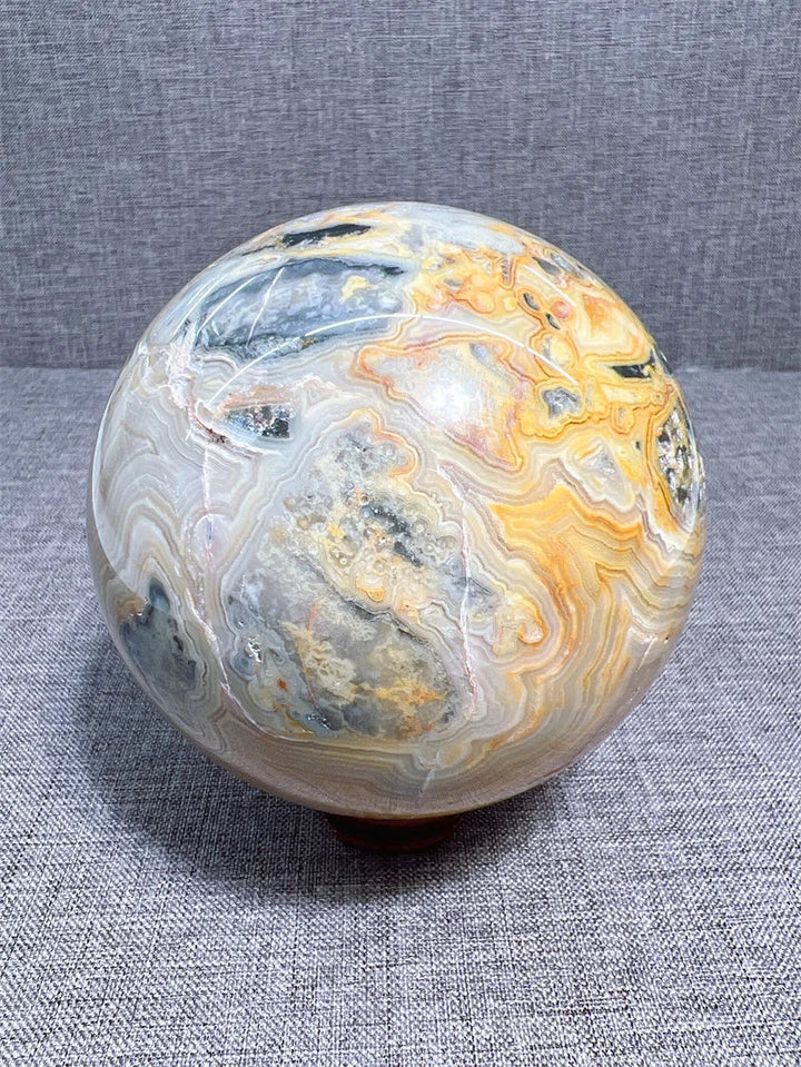 Crazy Lace Aagate Sphere