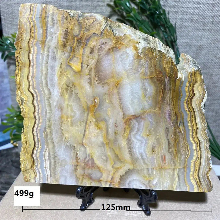 Crazy Lace Agate Slab + Stand