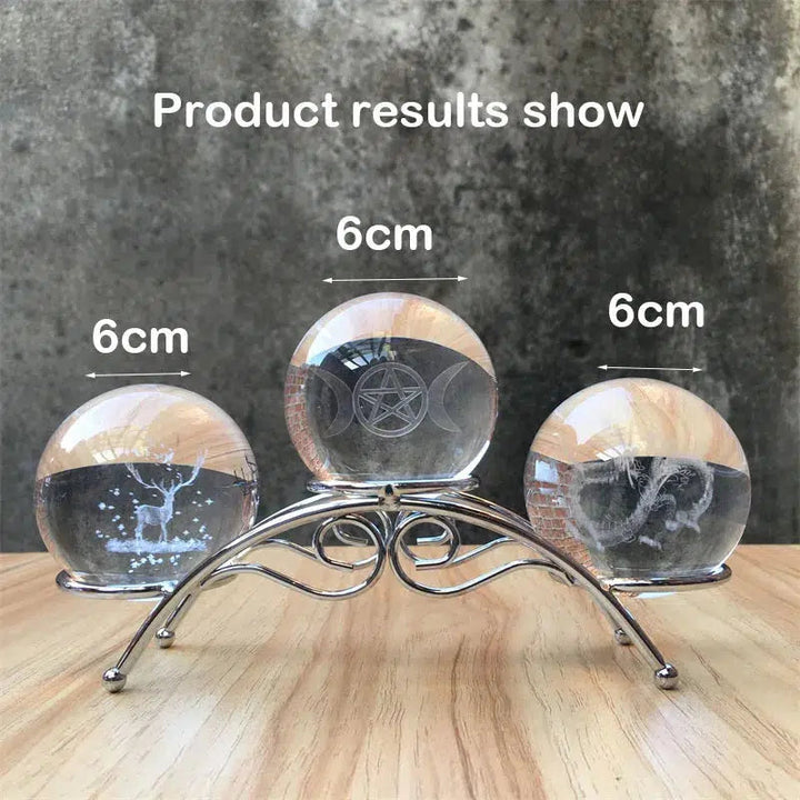 Crystal 3 Sphere Stand