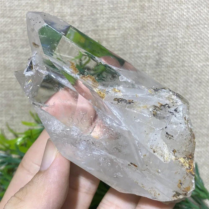 Crystal Clear Quartz Double Point Freeform + Stand