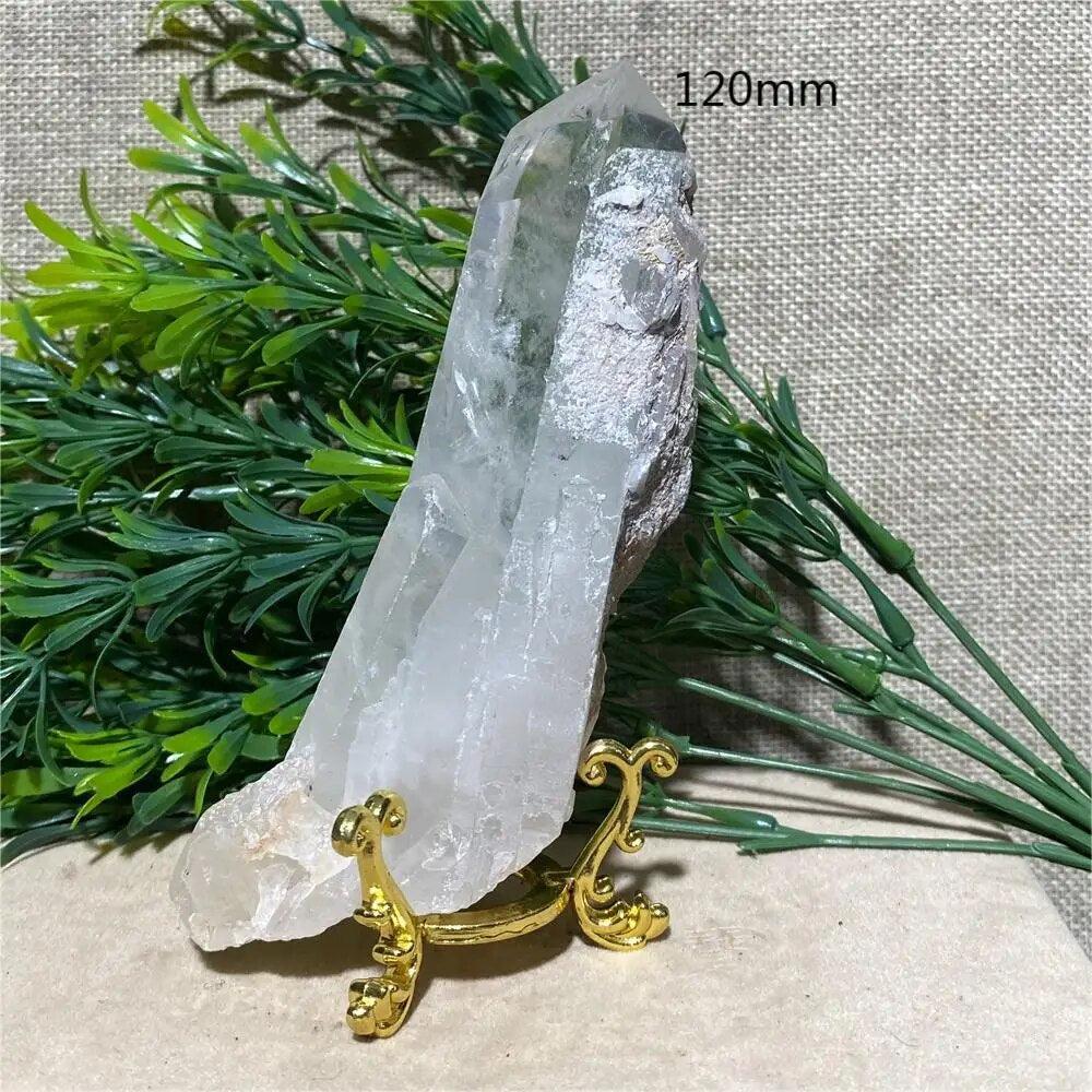 Crystal Clear Quartz Double Point Freeform + Stand