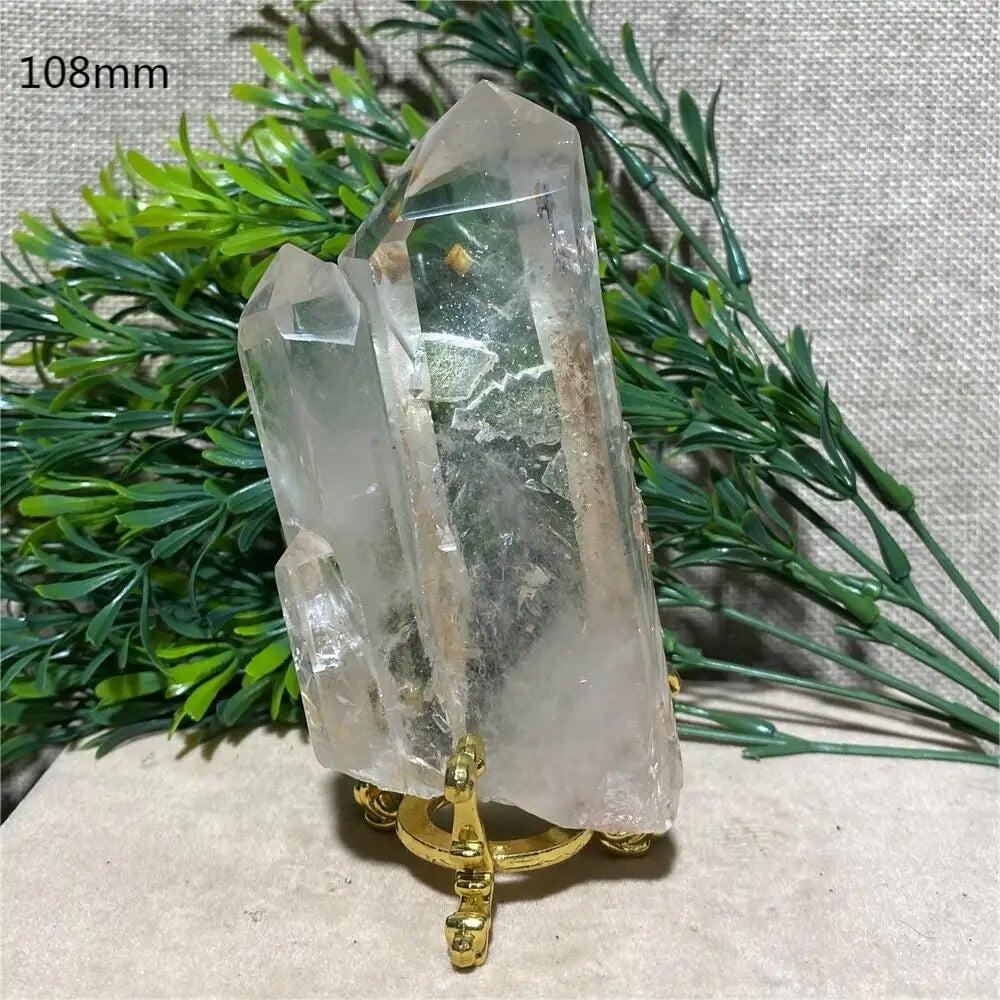 Crystal Clear Quartz Double Point Freeform + Stand