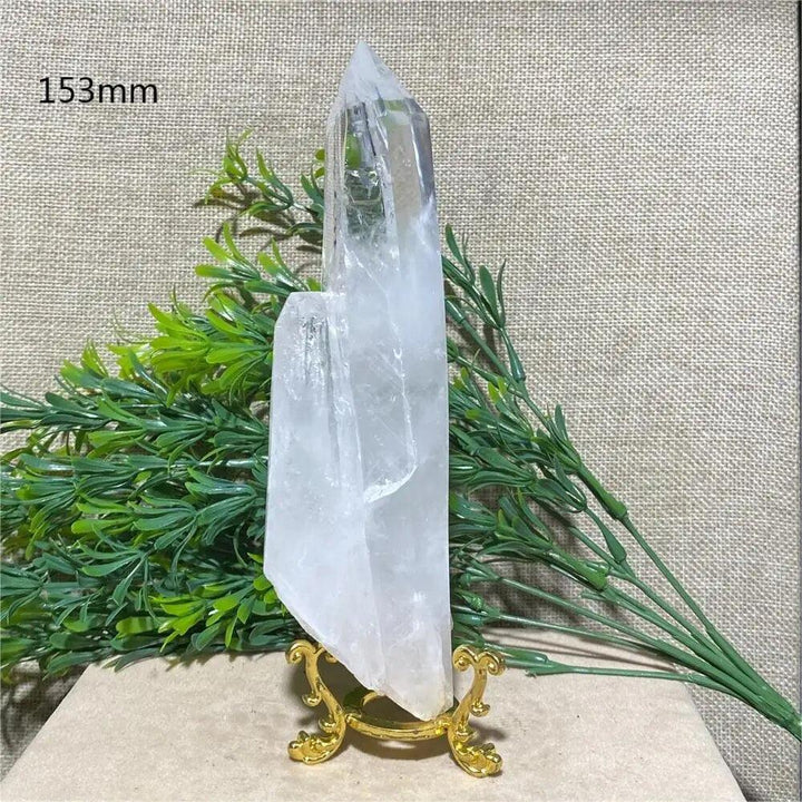 Crystal Clear Quartz Double Point Freeform + Stand