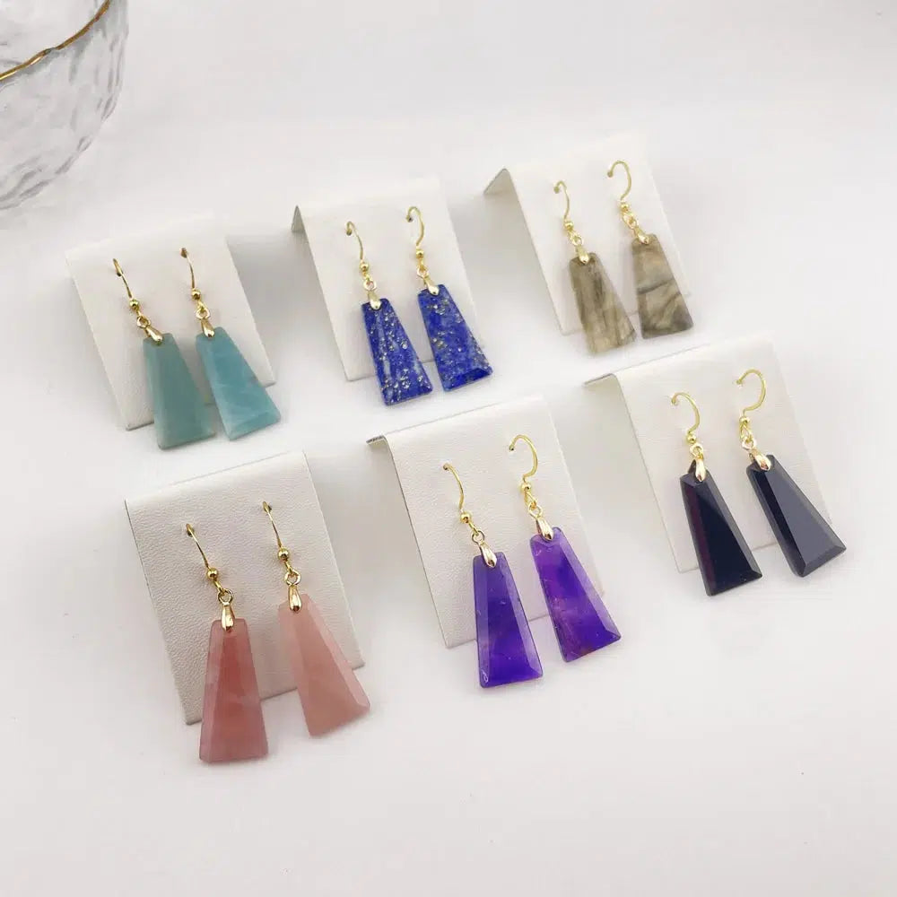 Crystal Earrings Rectangle Style