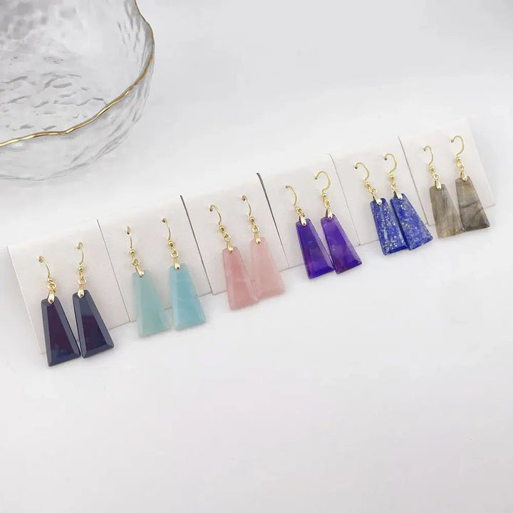 Crystal Earrings Rectangle Style