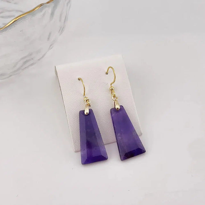 Crystal Earrings Rectangle Style