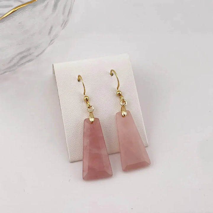 Crystal Earrings Rectangle Style