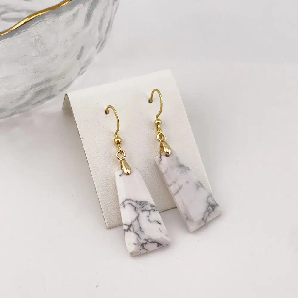 Crystal Earrings Rectangle Style