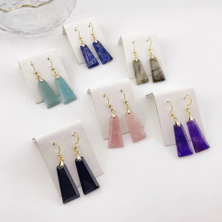 Crystal Earrings Rectangle Style