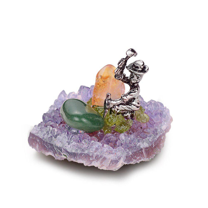 Crystal Miner Amethyst Base Table Decoration