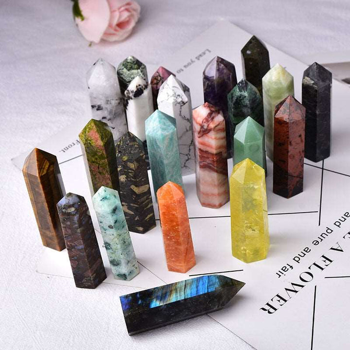 Crystal Towers in 36 Different Crystals 70 - 80mm