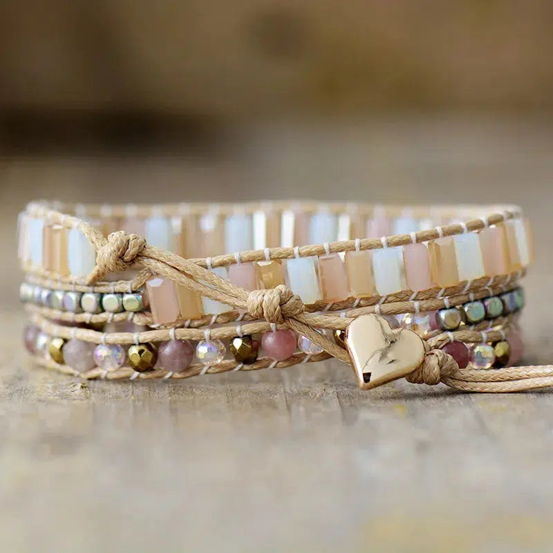 Crystal Waterdrop Center Wrap Bracelet