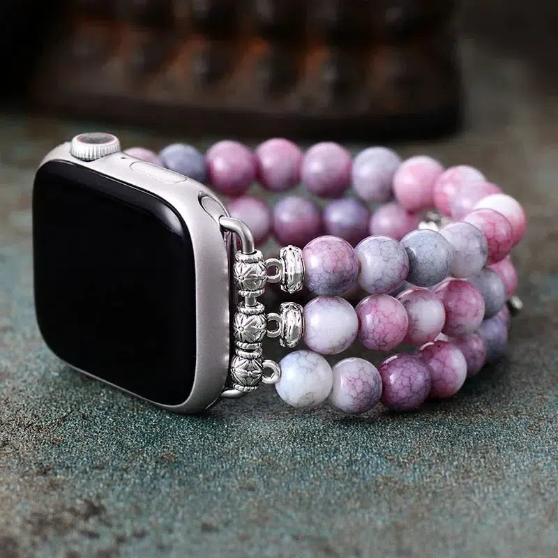 Cute Violet Dragon Veined Agate Apple iWatch Band