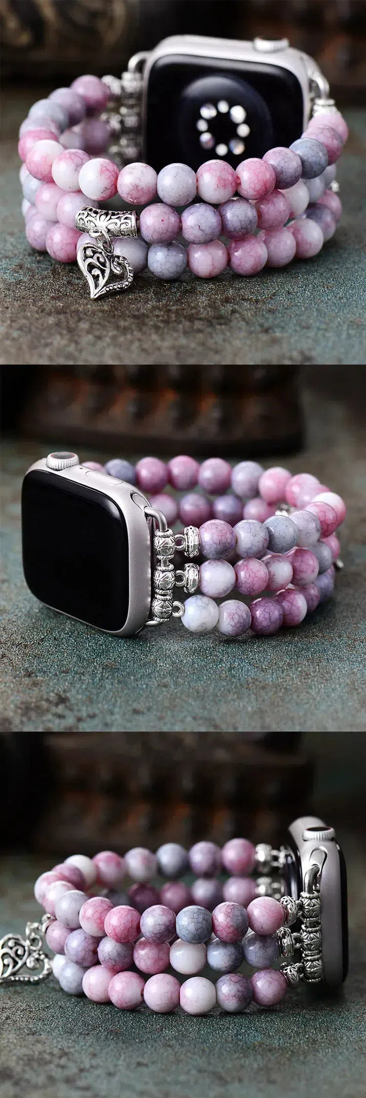 Cute Violet Dragon Veined Agate Apple iWatch Band