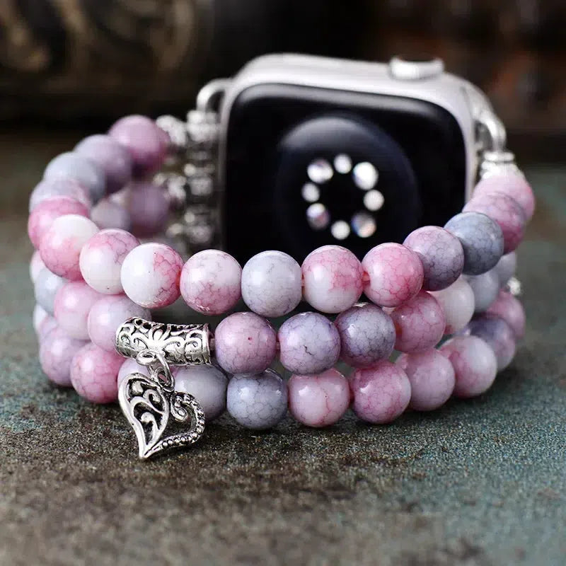 Cute Violet Dragon Veined Agate Apple iWatch Band