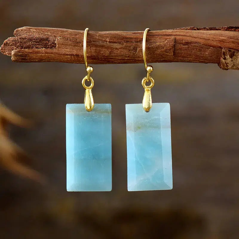 Dangle Drop Crystal Earrings in 3 Materials