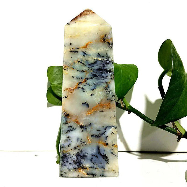 Dendritic Opal Crystal Tower