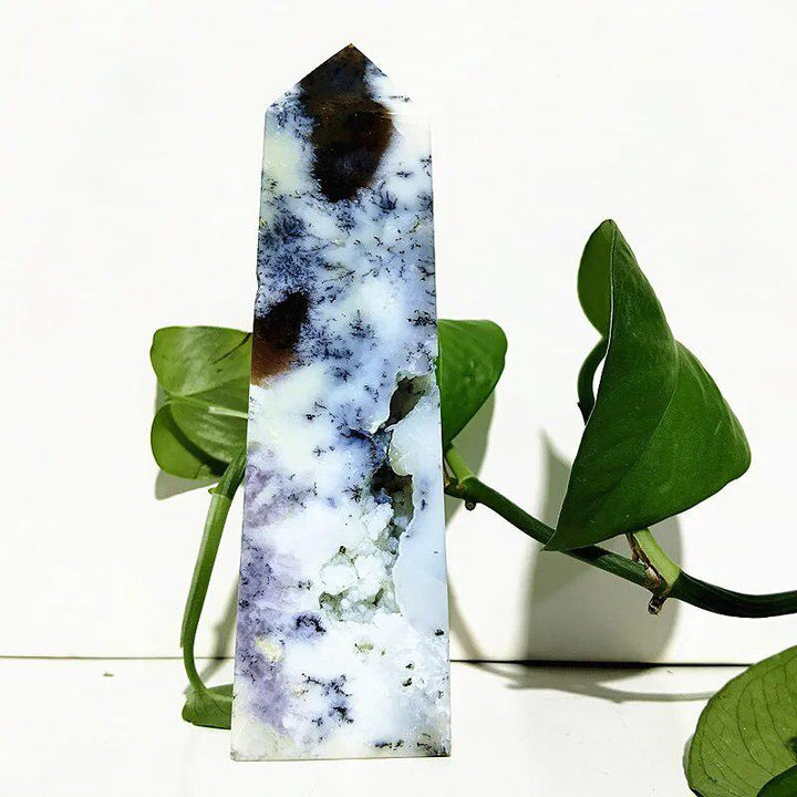 Dendritic Opal Crystal Tower