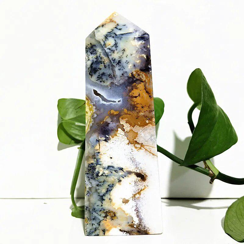 Dendritic Opal Crystal Tower