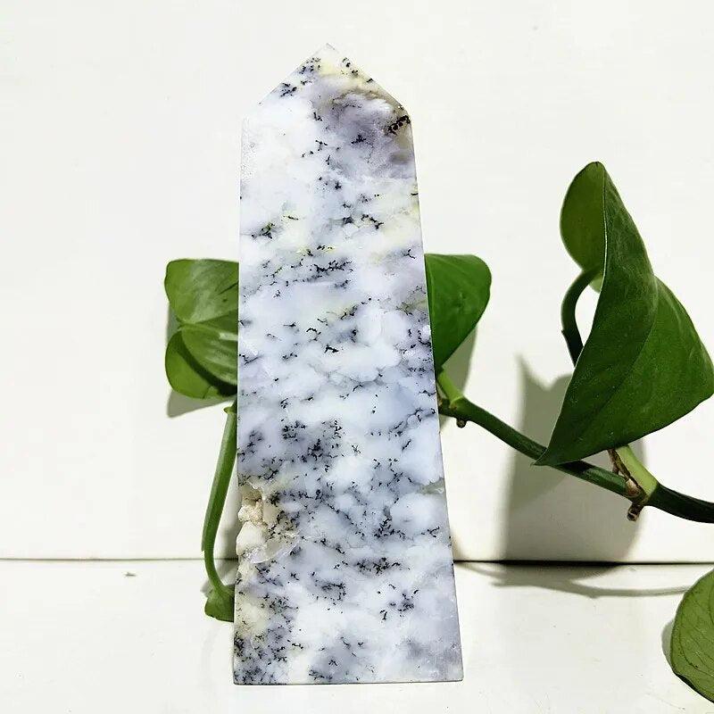 Dendritic Opal Crystal Tower