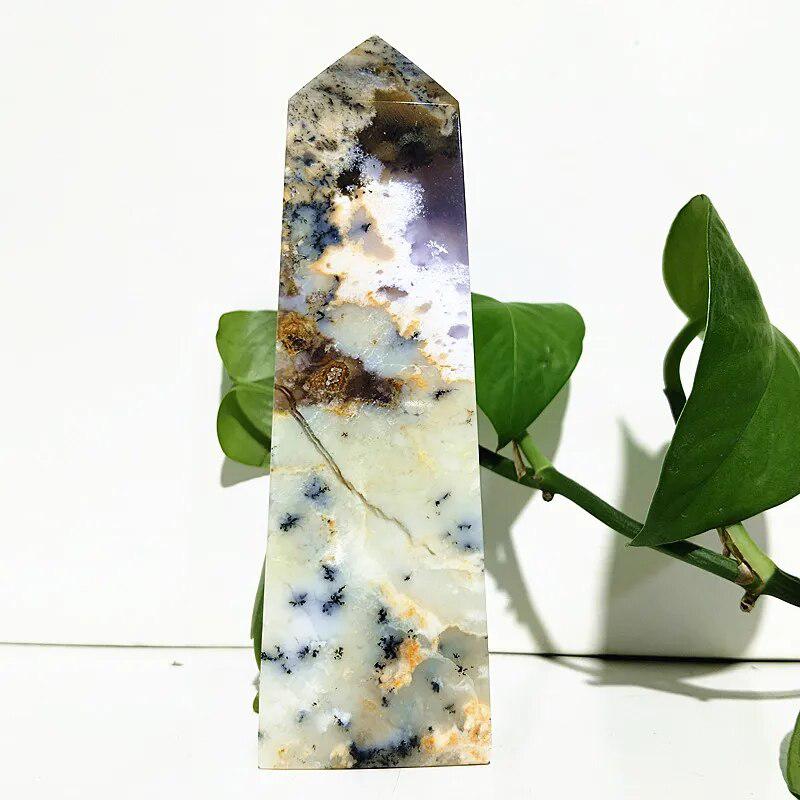 Dendritic Opal Crystal Tower