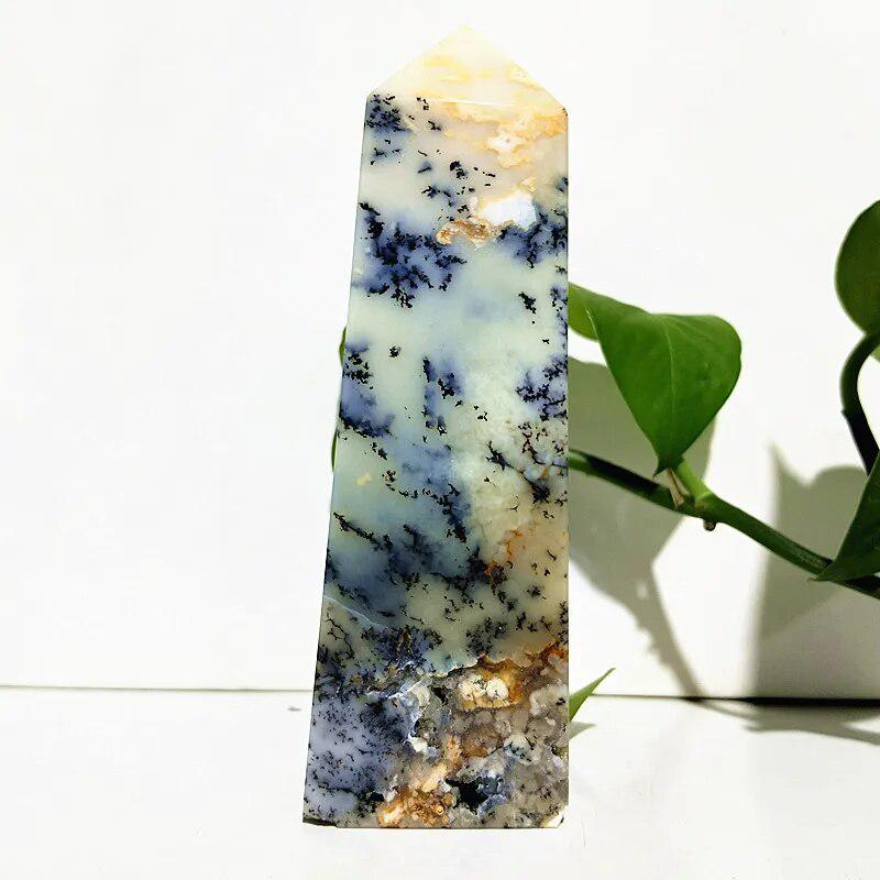 Dendritic Opal Crystal Tower