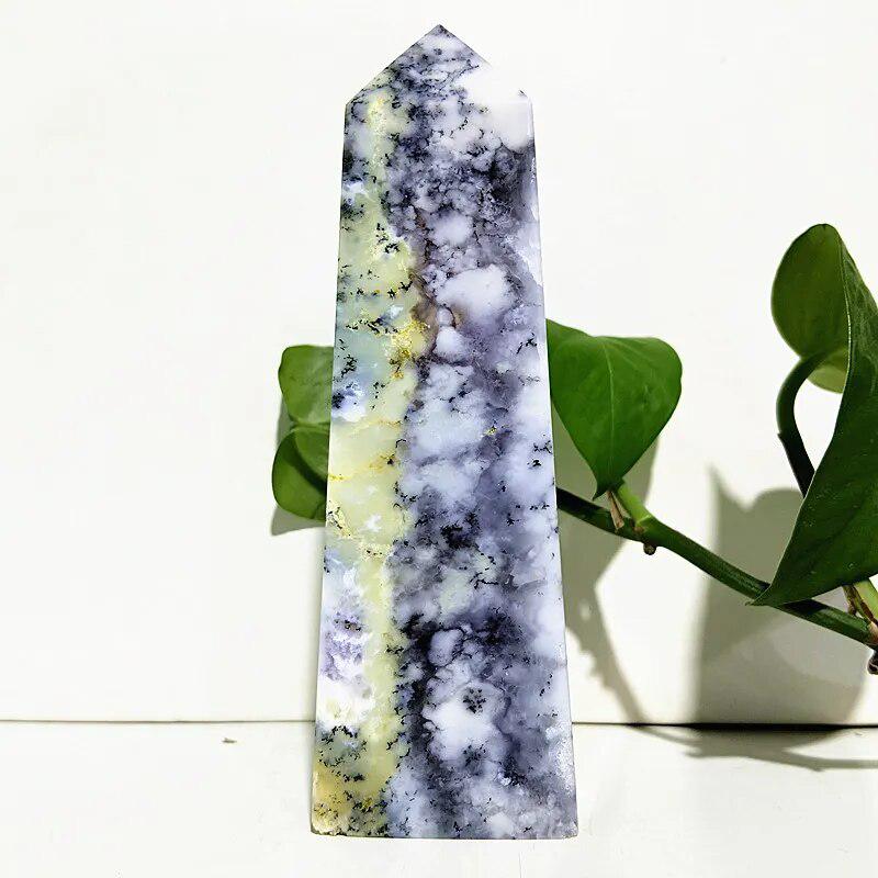 Dendritic Opal Crystal Tower