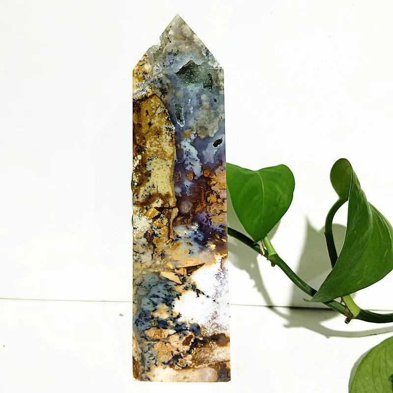 Dendritic Opal Crystal Tower