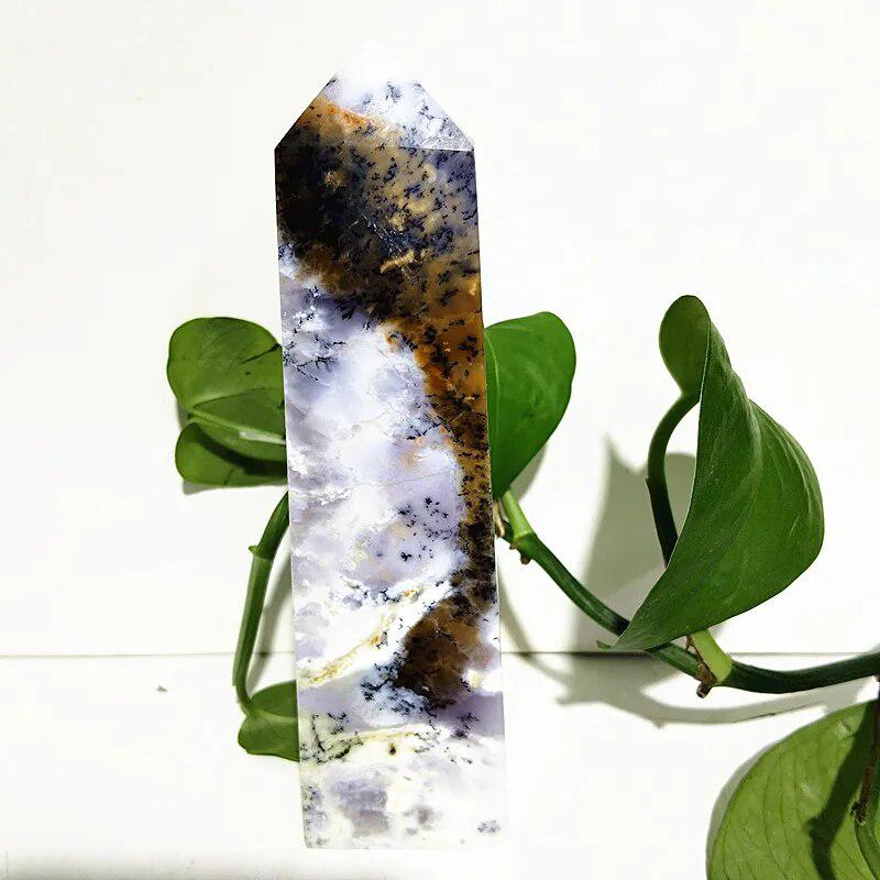 Dendritic Opal Crystal Tower