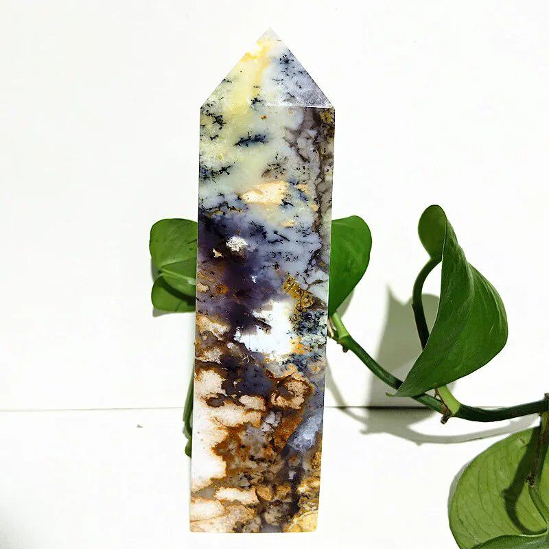 Dendritic Opal Crystal Tower