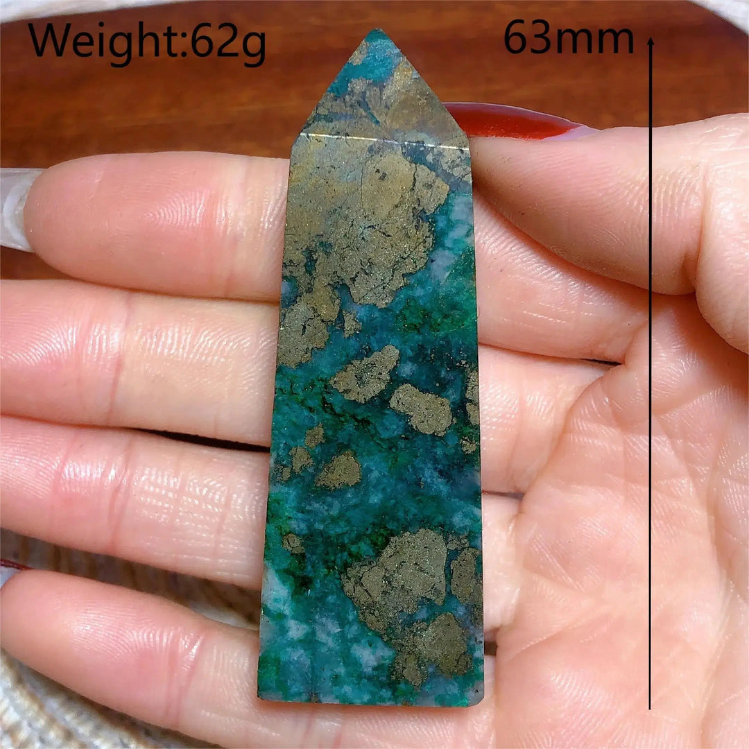 Dioptase and Pyrite Tower