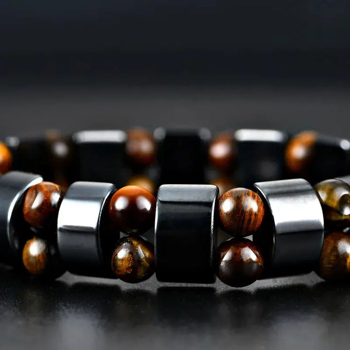 Double Hematite or Tiger's Eye Hematite Bracelet