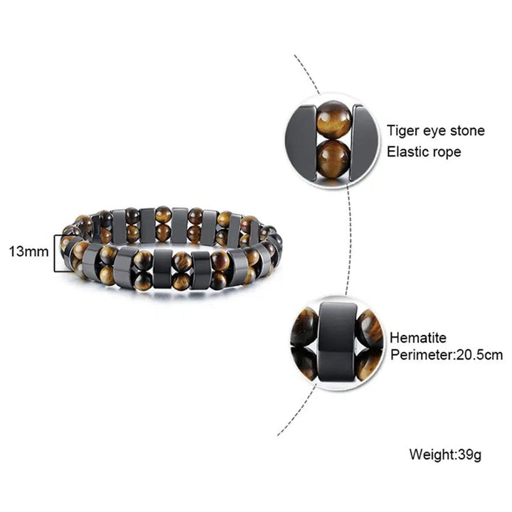 Double Hematite or Tiger's Eye Hematite Bracelet