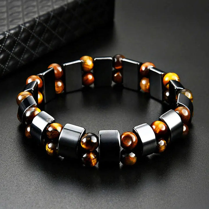 Double Hematite or Tiger's Eye Hematite Bracelet