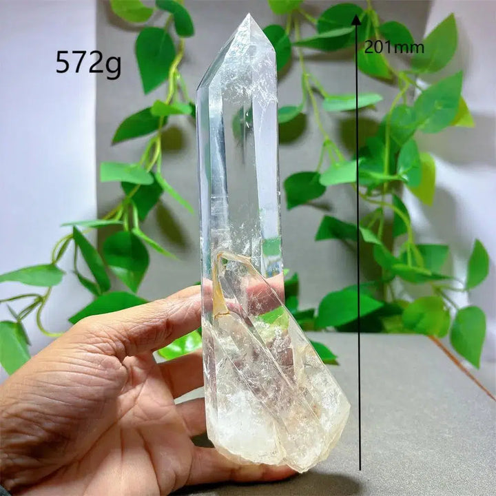 Double Point Clear Quartz Tower