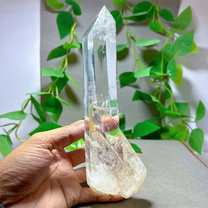 Double Point Clear Quartz Tower