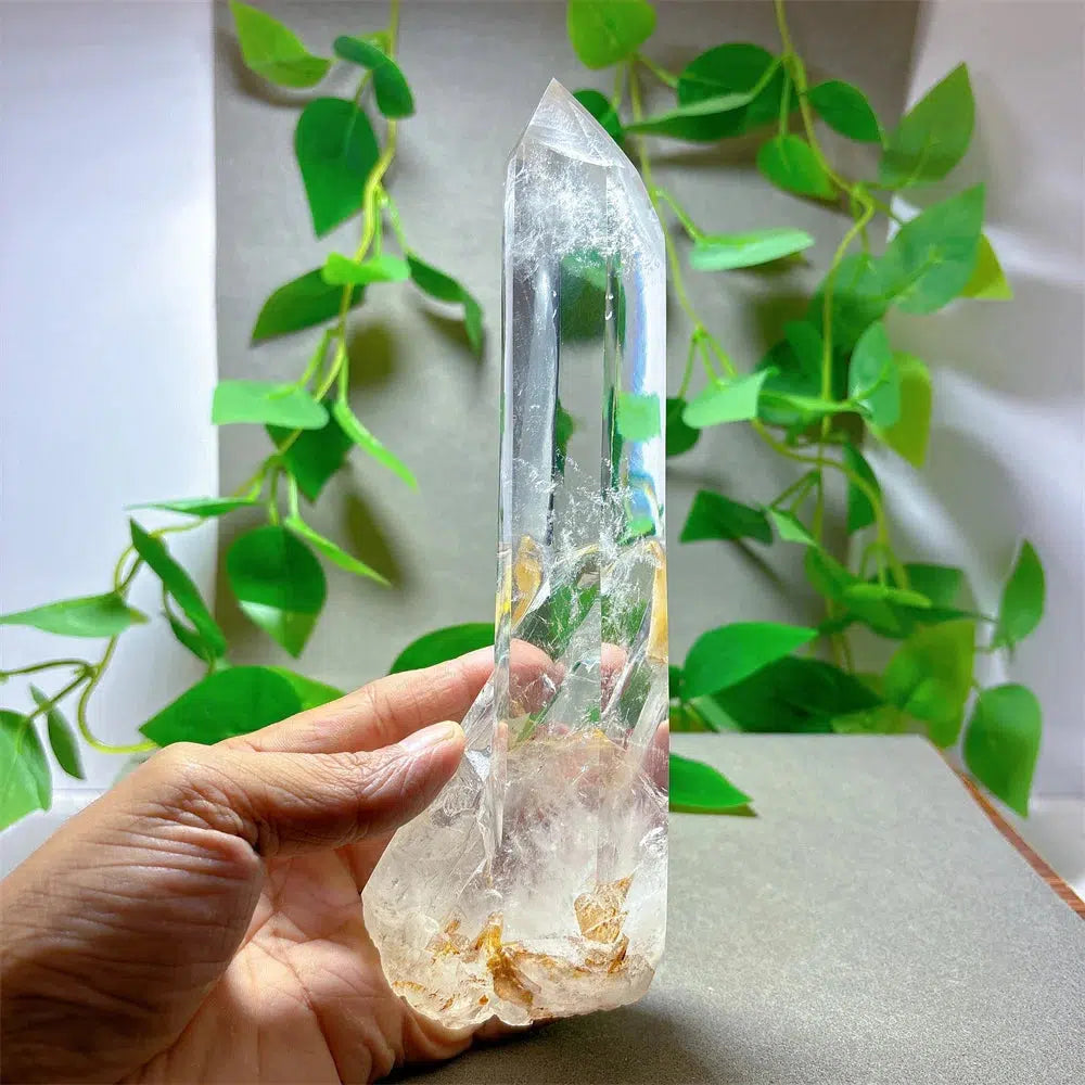 Double Point Clear Quartz Tower