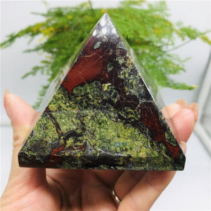 Dragon Blood Jasper Pyramid