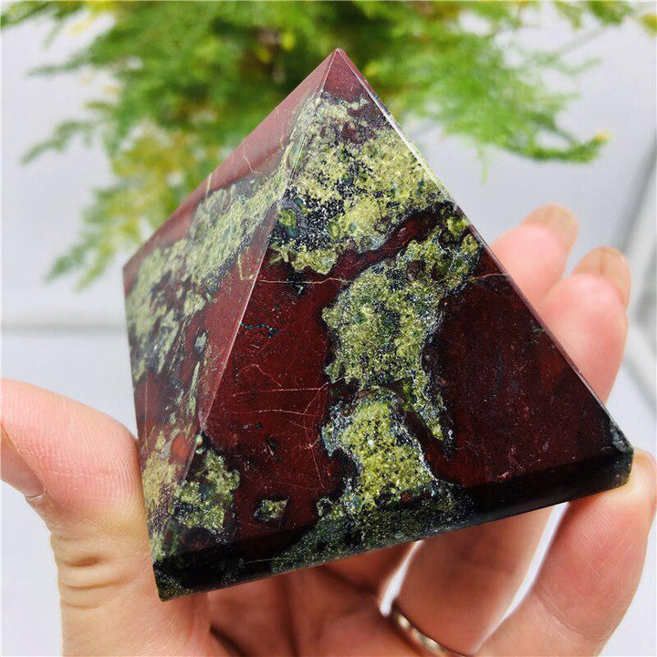 Dragon Blood Jasper Pyramid