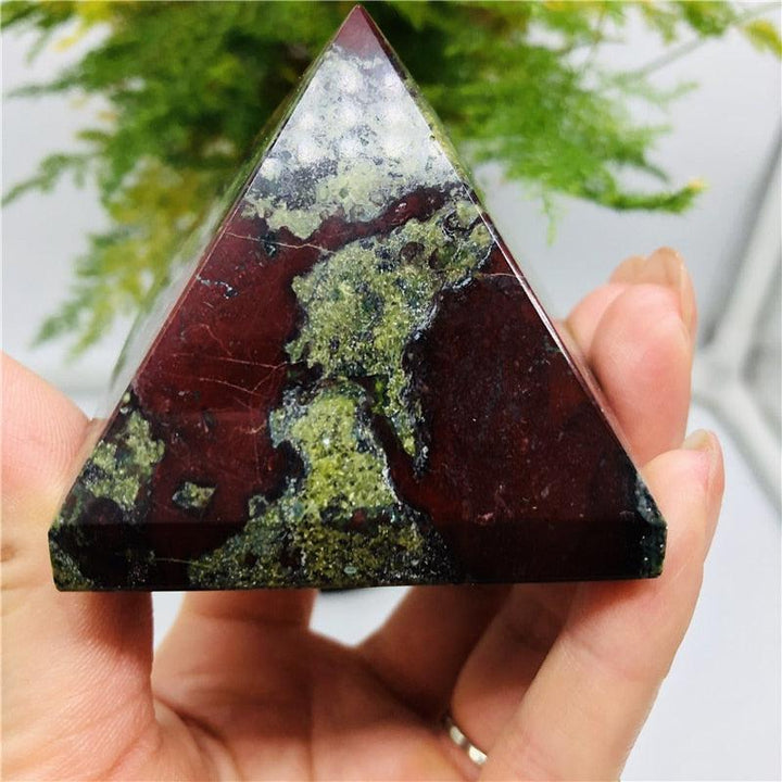 Dragon Blood Jasper Pyramid