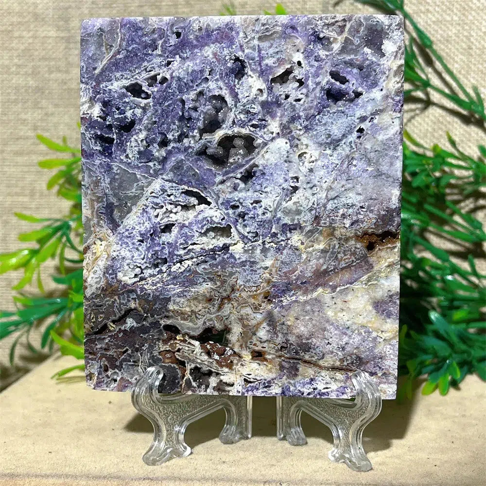 Druzy Sphalerite Slab + Stand