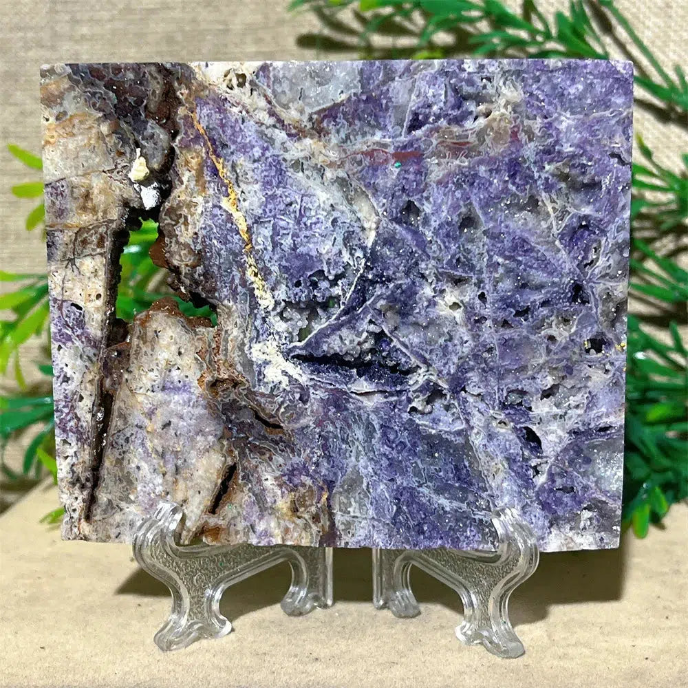 Druzy Sphalerite Slab + Stand