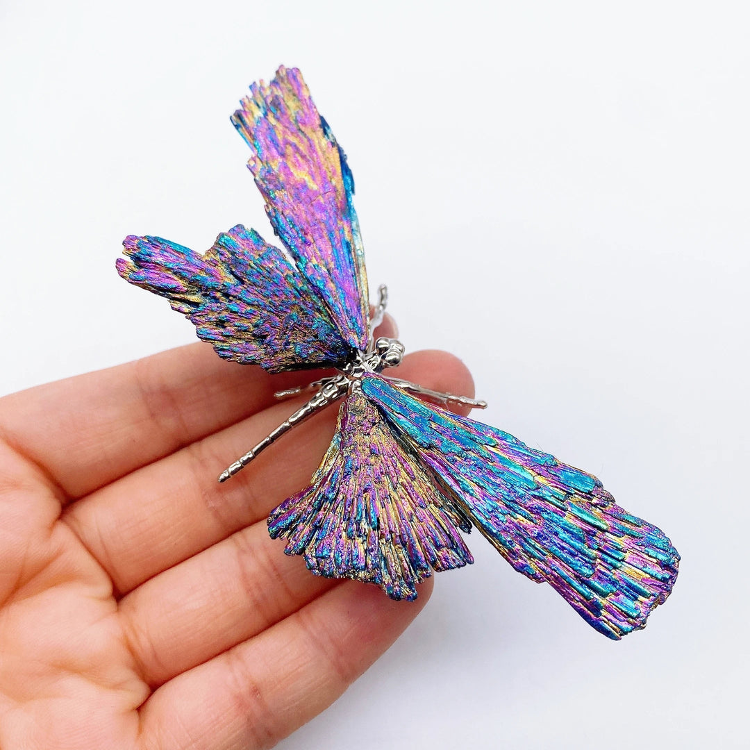 Electroplated Tourmaline Dragonfly Decoration