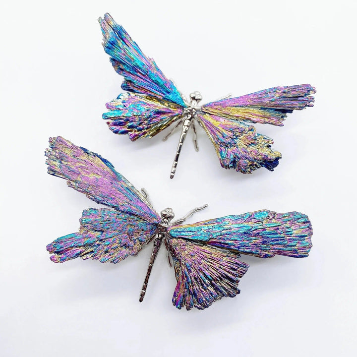 Electroplated Tourmaline Dragonfly Decoration